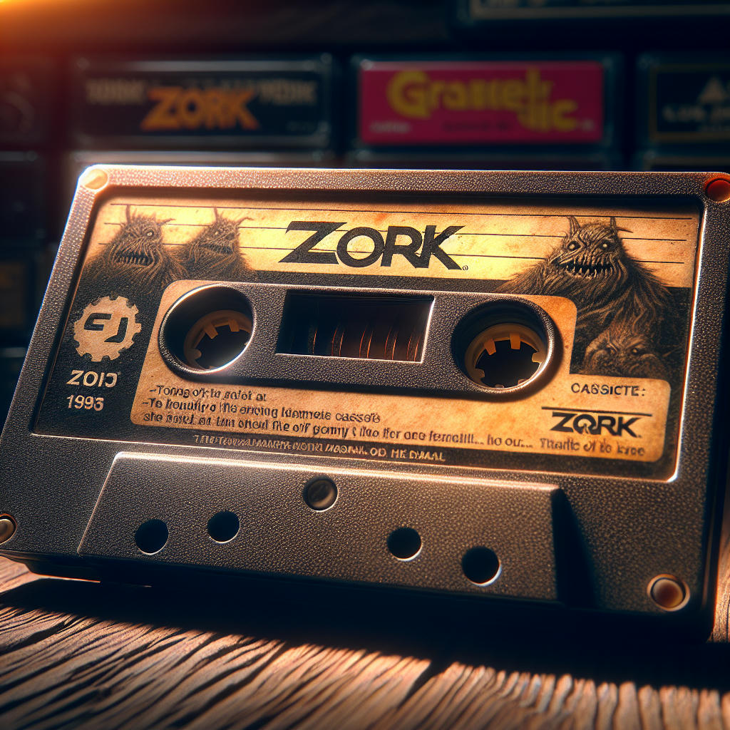 A Zork game cassette, the origin of the term 'grue'