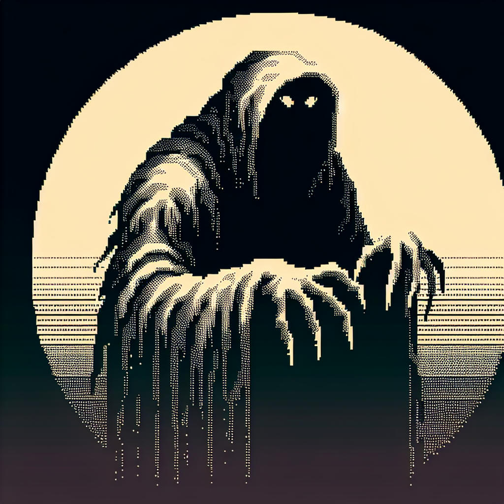 A grue from the Zork series, looking menacingly at the viewer.