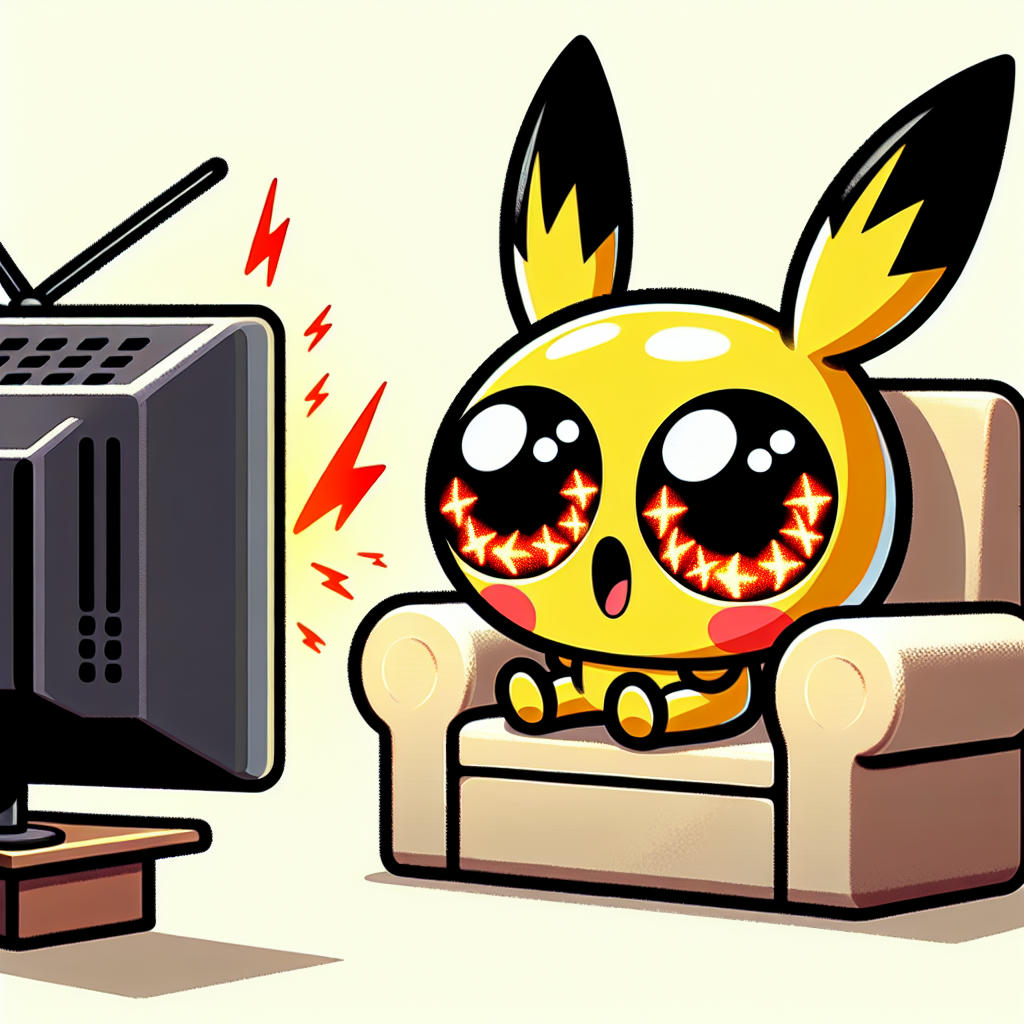 Shocked Pikachu showing its true shock